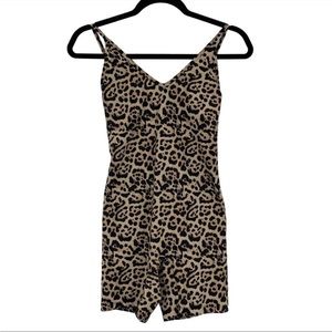SKATIE Size Medium SYDNE BODYSUIT WEHO Leopard Animal Print Biker Shorts Womens